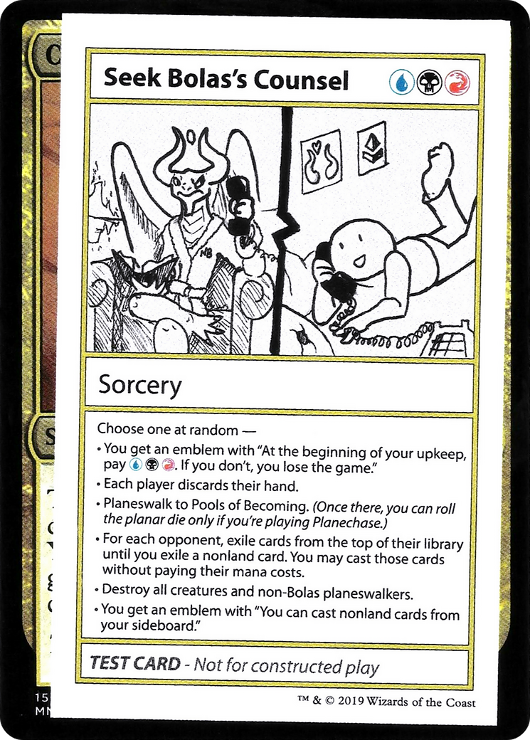 Seek Bolas's Counsel (CMB2-098) - Mystery Booster Playtest Cards 2021 - Premium MTG Single from Wizards of the Coast - Just $0.18! Shop now at Game Crave Tournament Store