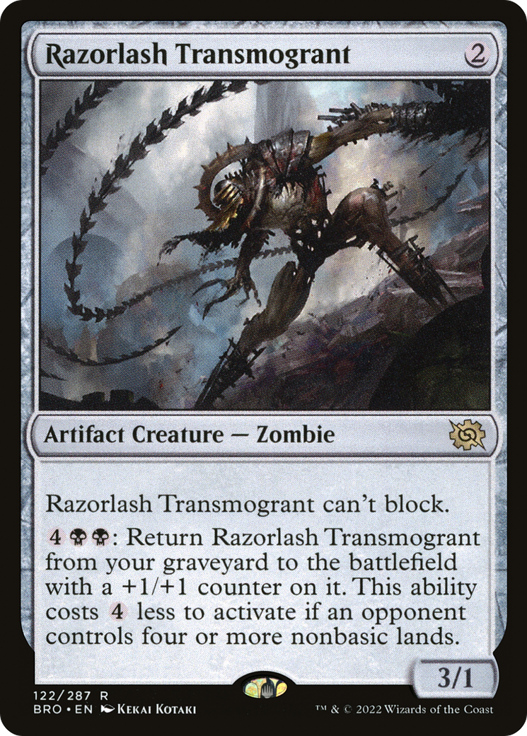 Razorlash Transmogrant (BRO-122) - The Brothers' War - Premium MTG Single from Wizards of the Coast - Just $0.08! Shop now at Game Crave Tournament Store