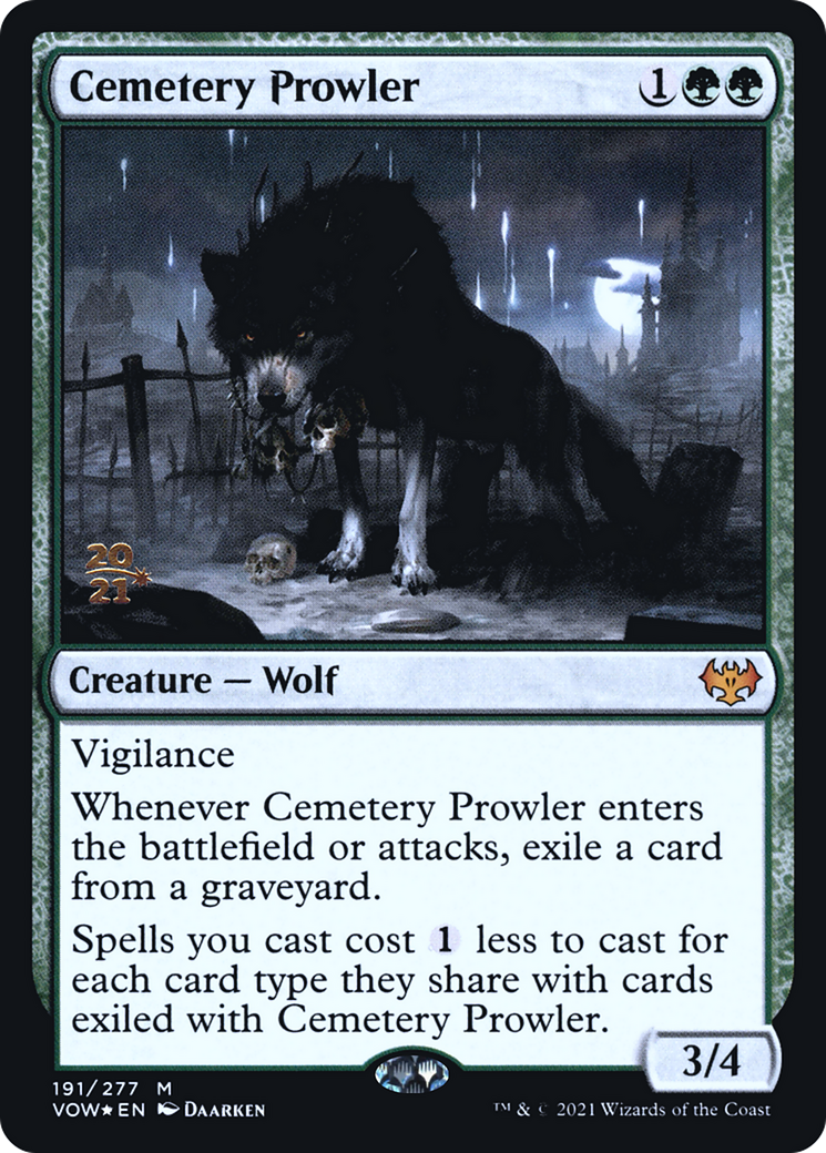 Cemetery Prowler (PVOW-191S) - Innistrad: Crimson Vow Promos Foil - Premium MTG Single from Wizards of the Coast - Just $1.10! Shop now at Game Crave Tournament Store