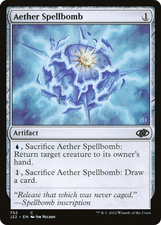 Aether Spellbomb (J22-752) - Jumpstart 2022 - Premium MTG Single from Wizards of the Coast - Just $0.08! Shop now at Game Crave Tournament Store