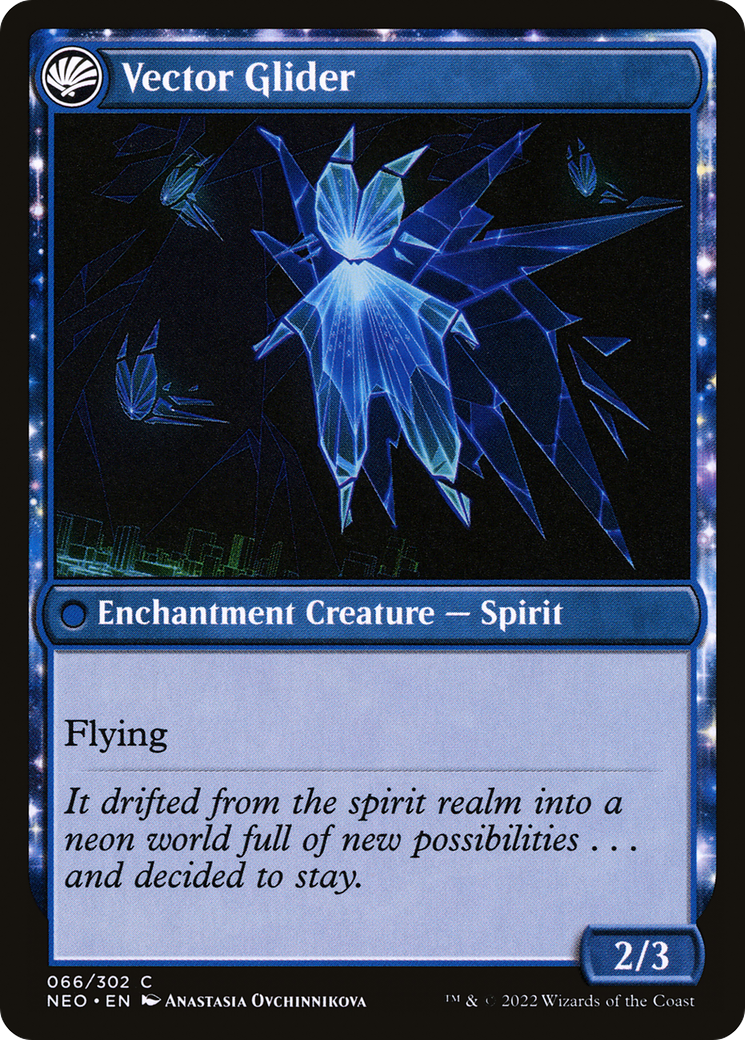The Modern Age // Vector Glider (NEO-066) - Kamigawa: Neon Dynasty: (fandfc) - Premium MTG Single from Wizards of the Coast - Just $0.08! Shop now at Game Crave Tournament Store