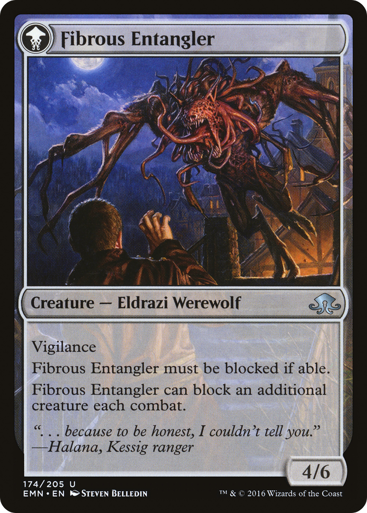 Tangleclaw Werewolf // Fibrous Entangler (EMN-174) - Eldritch Moon: (mooneldrazidfc) - Premium MTG Single from Wizards of the Coast - Just $0.08! Shop now at Game Crave Tournament Store