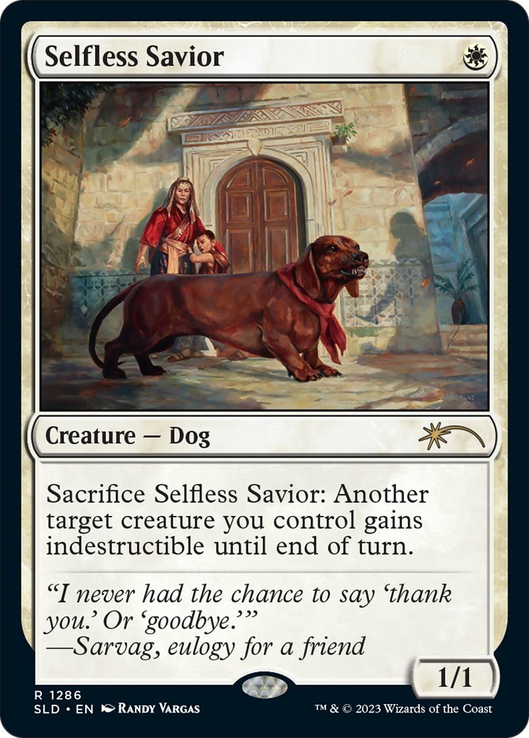 Selfless Savior (SLD-1286) - Secret Lair Drop Foil - Premium MTG Single from Wizards of the Coast - Just $2.32! Shop now at Game Crave Tournament Store