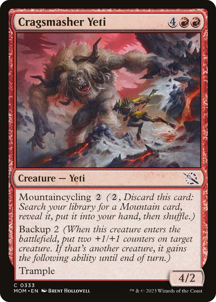 Cragsmasher Yeti (MOM-333) - March of the Machine Foil - Premium MTG Single from Wizards of the Coast - Just $0.08! Shop now at Game Crave Tournament Store