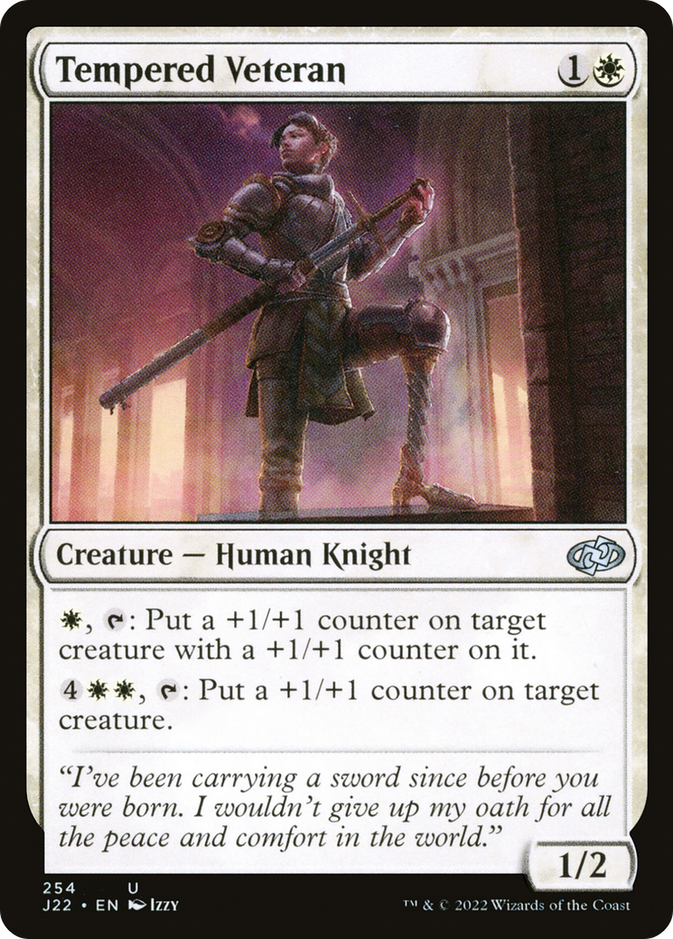 Tempered Veteran (J22-254) - Jumpstart 2022 - Premium MTG Single from Wizards of the Coast - Just $0.08! Shop now at Game Crave Tournament Store