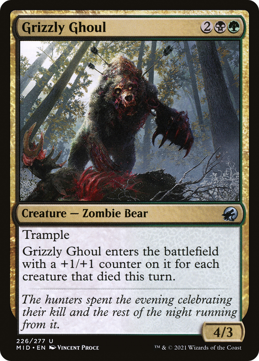 Grizzly Ghoul (MID-226) - Innistrad: Midnight Hunt - Premium MTG Single from Wizards of the Coast - Just $0.08! Shop now at Game Crave Tournament Store