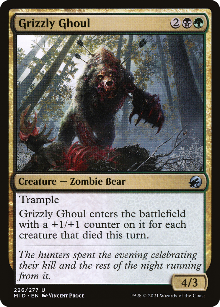 Grizzly Ghoul (MID-226) - Innistrad: Midnight Hunt Foil - Premium MTG Single from Wizards of the Coast - Just $0.08! Shop now at Game Crave Tournament Store