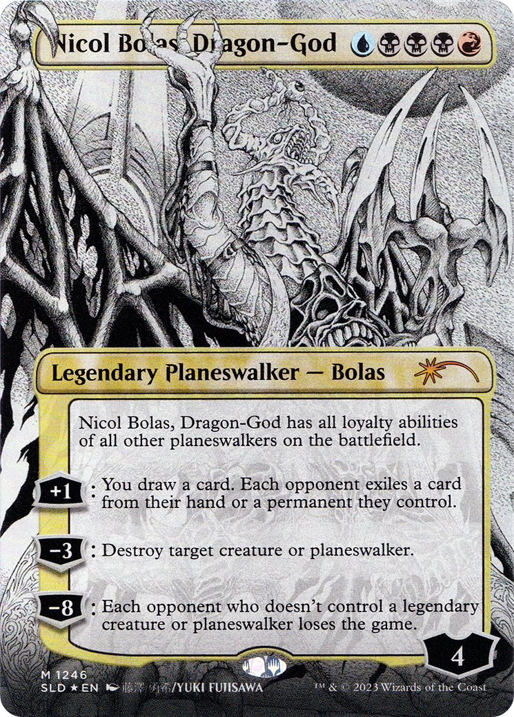 Nicol Bolas, Dragon-God (SLD-1246) - Secret Lair Drop (Borderless) Foil - Premium MTG Single from Wizards of the Coast - Just $2.19! Shop now at Game Crave Tournament Store