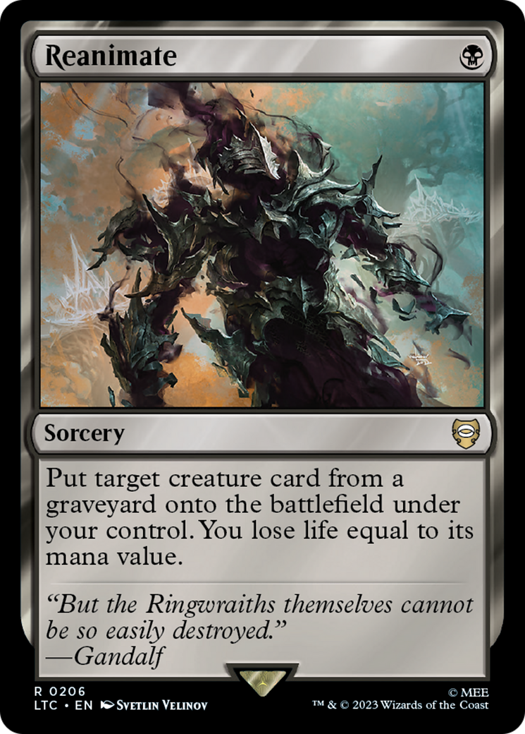 Reanimate (LTC-206) - Tales of Middle-earth Commander - Premium MTG Single from Wizards of the Coast - Just $5.76! Shop now at Game Crave Tournament Store