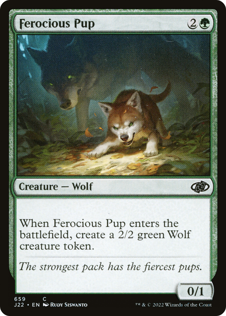 Ferocious Pup (J22-659) - Jumpstart 2022 - Premium MTG Single from Wizards of the Coast - Just $0.08! Shop now at Game Crave Tournament Store