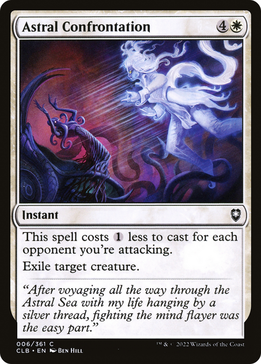 Astral Confrontation (CLB-006) - Commander Legends: Battle for Baldur's Gate Foil - Premium MTG Single from Wizards of the Coast - Just $0.08! Shop now at Game Crave Tournament Store