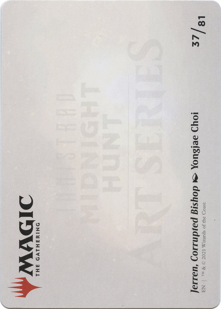 Jerren, Corrupted Bishop // Jerren, Corrupted Bishop (AMID-037) - Midnight Hunt Art Series (Borderless) Foil - Premium MTG Single from Wizards of the Coast - Just $0! Shop now at Game Crave Tournament Store