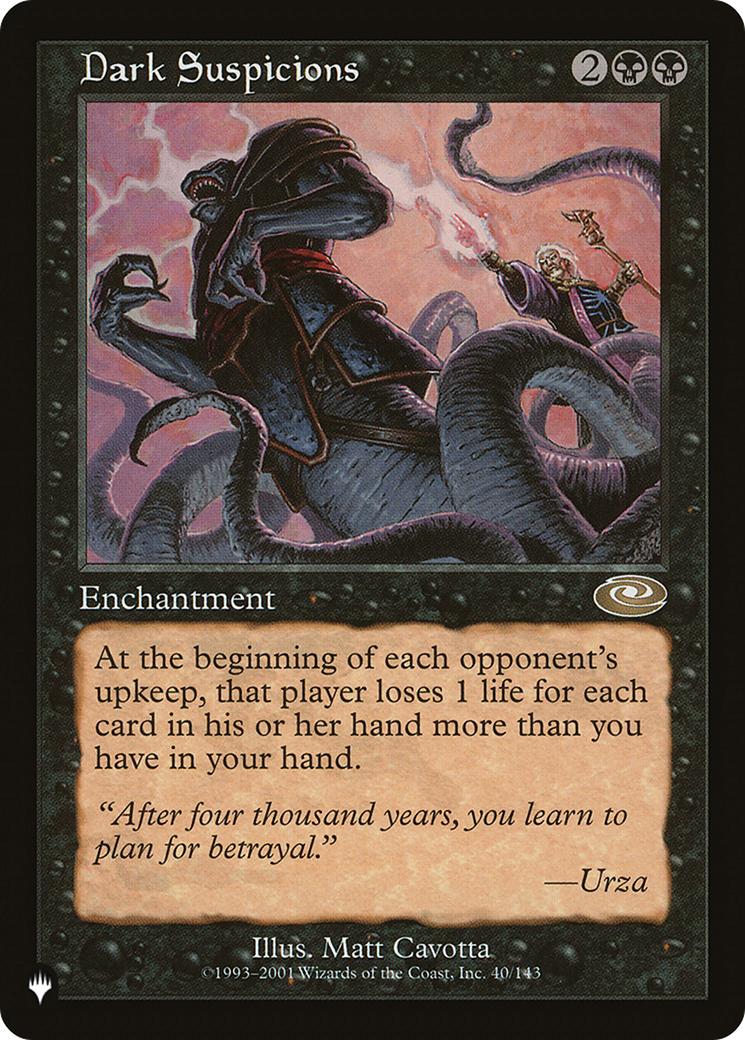 Dark Suspicions (PLIST-908) - The List - Premium MTG Single from Wizards of the Coast - Just $0.08! Shop now at Game Crave Tournament Store