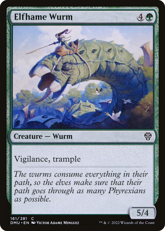 Elfhame Wurm (DMU-161) - Dominaria United - Premium MTG Single from Wizards of the Coast - Just $0.08! Shop now at Game Crave Tournament Store