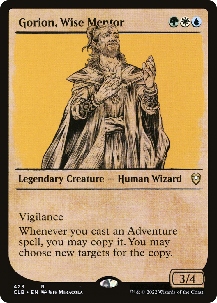 Gorion, Wise Mentor (CLB-423) - Commander Legends: Battle for Baldur's Gate: (Showcase) - Premium MTG Single from Wizards of the Coast - Just $0.25! Shop now at Game Crave Tournament Store