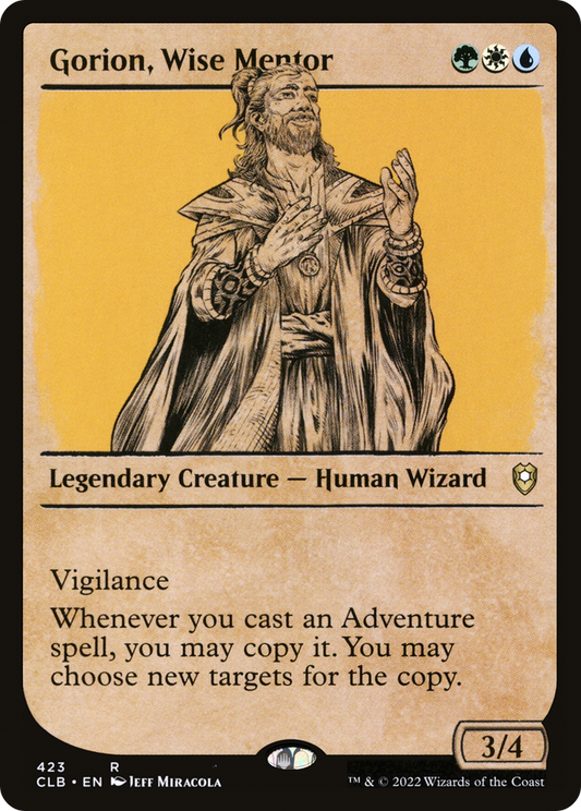 Gorion, Wise Mentor (CLB-423) - Commander Legends: Battle for Baldur's Gate: (Showcase) - Premium MTG Single from Wizards of the Coast - Just $0.25! Shop now at Game Crave Tournament Store
