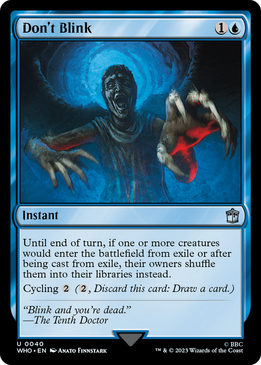 Don't Blink (WHO-040) - Doctor Who - Premium MTG Single from Wizards of the Coast - Just $0.08! Shop now at Game Crave Tournament Store