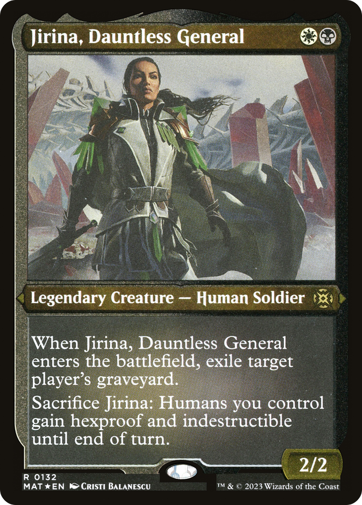 Jirina, Dauntless General (MAT-132) - March of the Machine: The Aftermath Etched Foil - Premium MTG Single from Wizards of the Coast - Just $0.25! Shop now at Game Crave Tournament Store