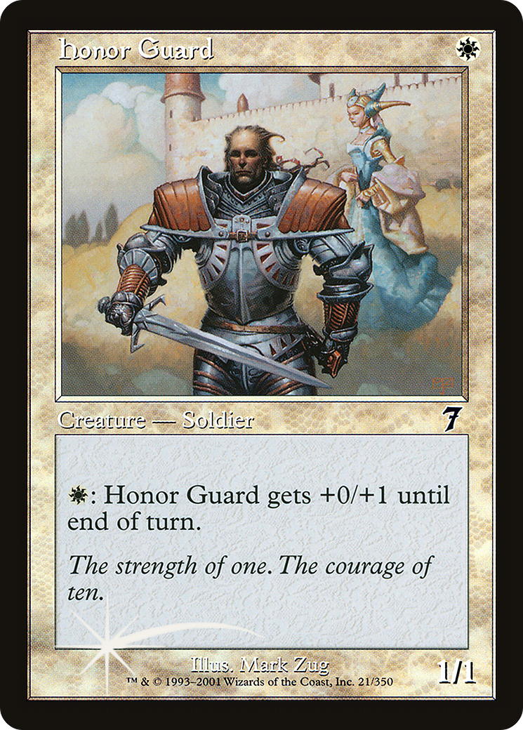 Honor Guard (7ED-21★) - Seventh Edition Foil - Premium MTG Single from Wizards of the Coast - Just $0.75! Shop now at Game Crave Tournament Store
