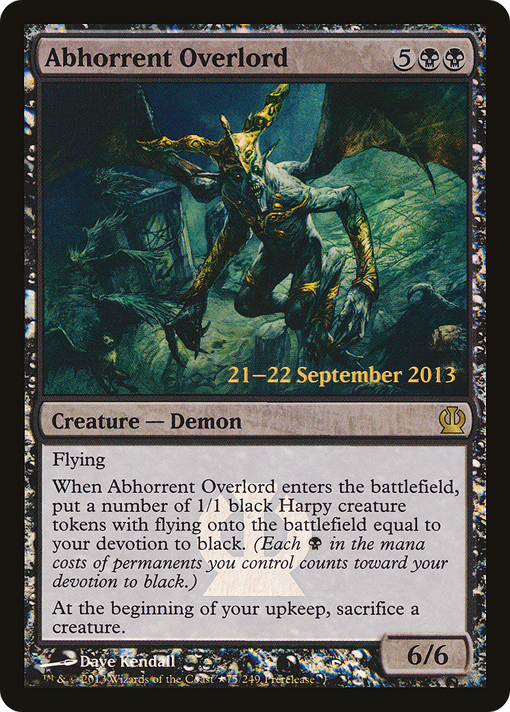 Abhorrent Overlord (PTHS-75★) - Theros Promos Foil - Premium MTG Single from Wizards of the Coast - Just $0.55! Shop now at Game Crave Tournament Store