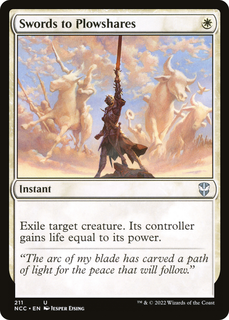 Swords to Plowshares (NCC-211) - New Capenna Commander - Premium MTG Single from Wizards of the Coast - Just $0.28! Shop now at Game Crave Tournament Store