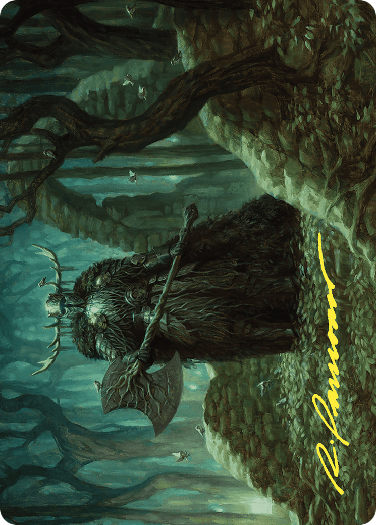 Mosswood Dreadknight // Mosswood Dreadknight (AWOE-040) - Wilds of Eldraine Art Series (Borderless) - Premium MTG Single from Wizards of the Coast - Just $0! Shop now at Game Crave Tournament Store