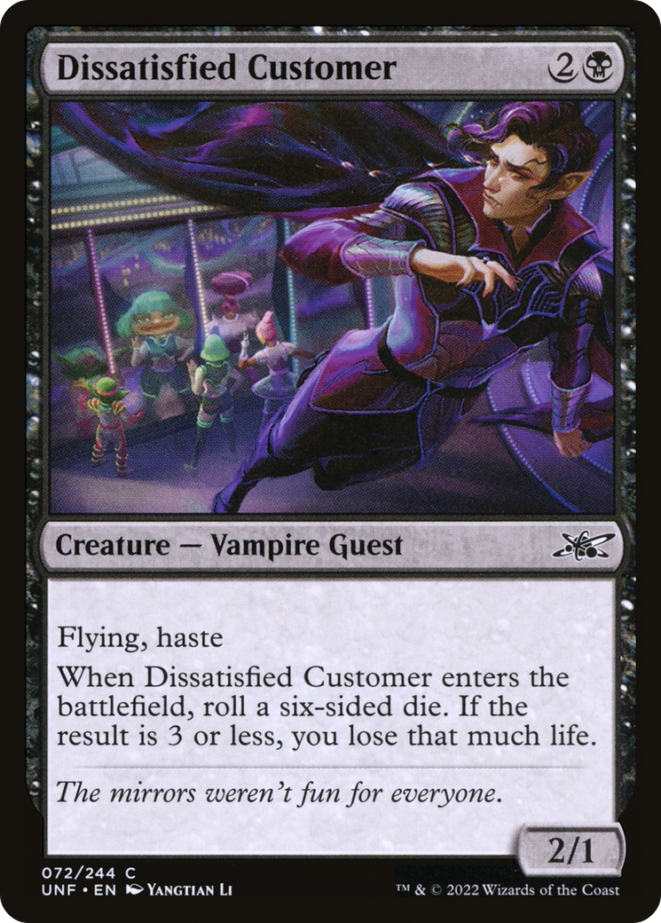 Dissatisfied Customer (UNF-072) - Unfinity - Premium MTG Single from Wizards of the Coast - Just $0.08! Shop now at Game Crave Tournament Store