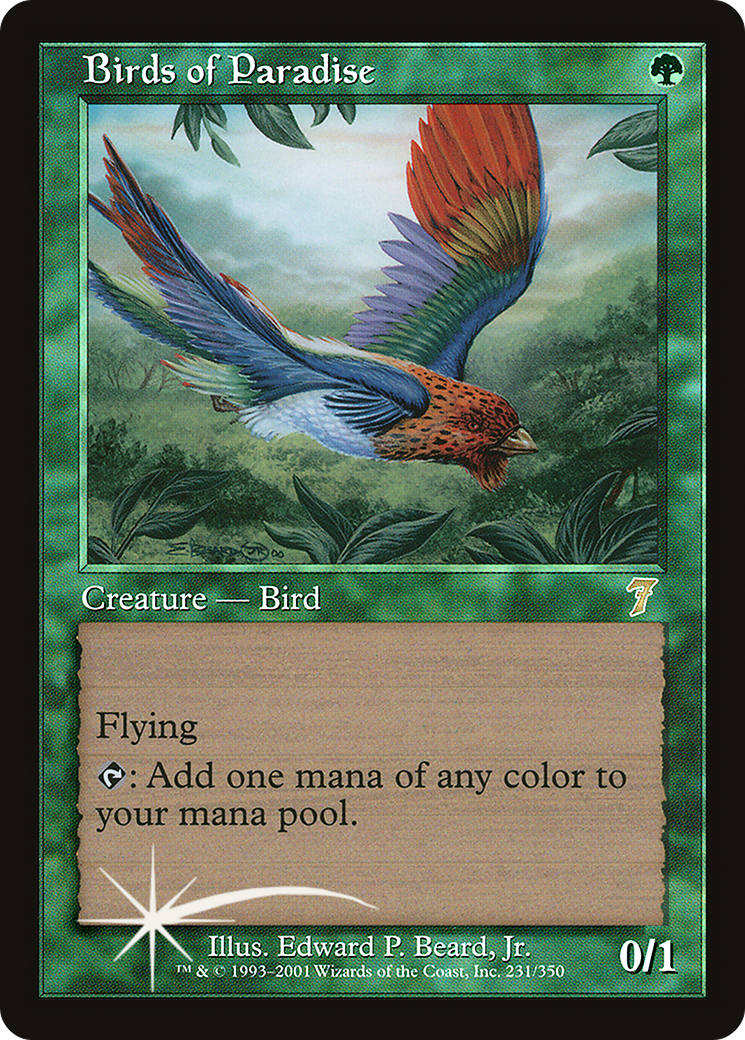 Birds of Paradise (7ED-231★) - Seventh Edition Foil - Premium MTG Single from Wizards of the Coast - Just $341.52! Shop now at Game Crave Tournament Store