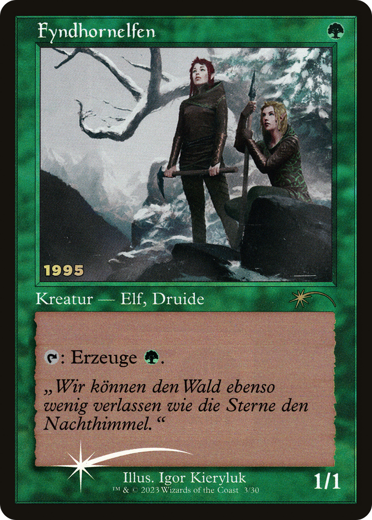 Fyndhorn Elves (P30A-003) - 30th Anniversary Play Promos Foil - Premium MTG Single from Wizards of the Coast - Just $0.39! Shop now at Game Crave Tournament Store