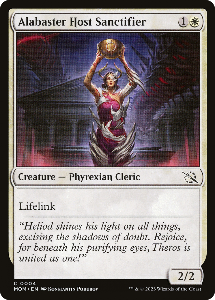 Alabaster Host Sanctifier (MOM-004) - March of the Machine Foil - Premium MTG Single from Wizards of the Coast - Just $0.25! Shop now at Game Crave Tournament Store