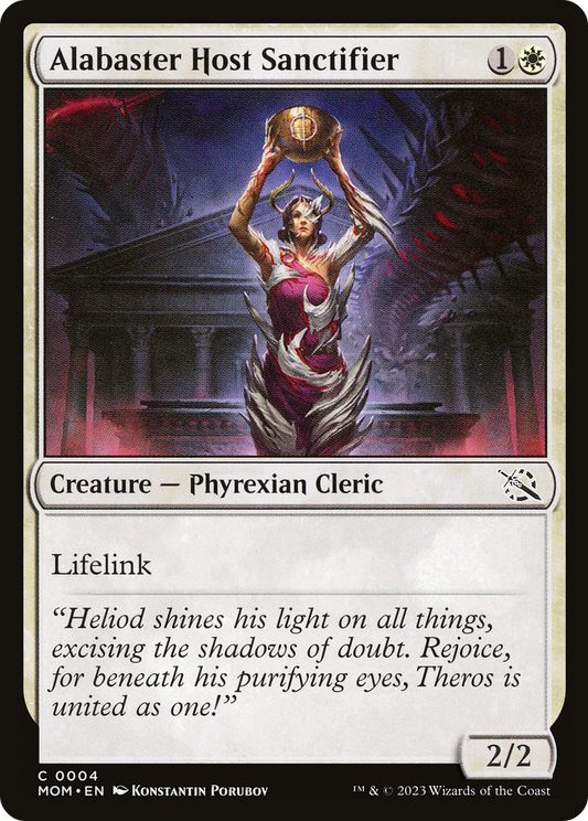 Alabaster Host Sanctifier (MOM-004) - March of the Machine Foil - Premium MTG Single from Wizards of the Coast - Just $0.25! Shop now at Game Crave Tournament Store
