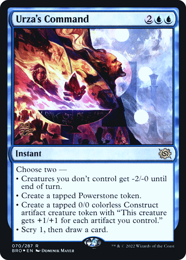 Urza's Command (PBRO-70S) - The Brothers' War Promos Foil - Premium MTG Single from Wizards of the Coast - Just $0.89! Shop now at Game Crave Tournament Store