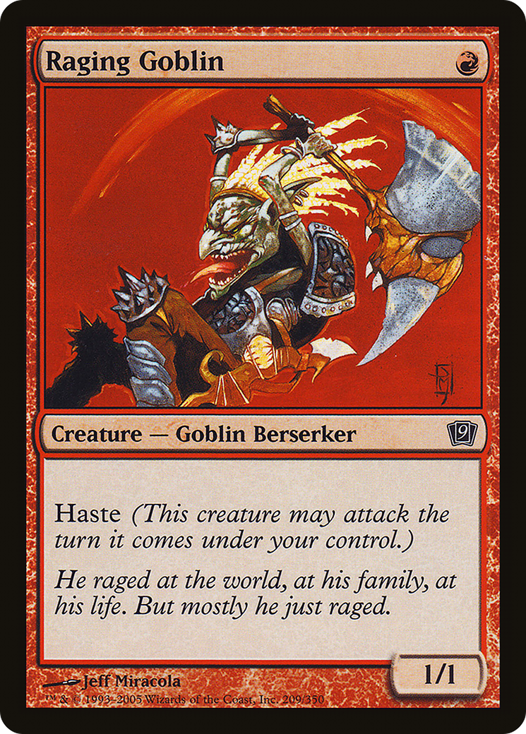 Raging Goblin (9ED-209★) - Ninth Edition Foil - Premium MTG Single from Wizards of the Coast - Just $0.11! Shop now at Game Crave Tournament Store