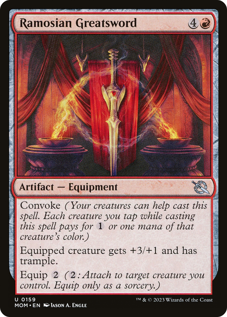 Ramosian Greatsword (MOM-159) - March of the Machine - Premium MTG Single from Wizards of the Coast - Just $0.08! Shop now at Game Crave Tournament Store