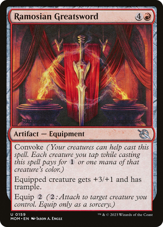 Ramosian Greatsword (MOM-159) - March of the Machine Foil - Premium MTG Single from Wizards of the Coast - Just $0.08! Shop now at Game Crave Tournament Store