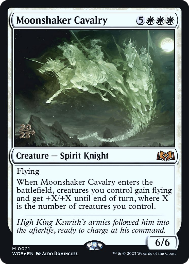 Moonshaker Cavalry (PWOE-21S) - Wilds of Eldraine Promos Foil - Premium MTG Single from Wizards of the Coast - Just $3.44! Shop now at Game Crave Tournament Store