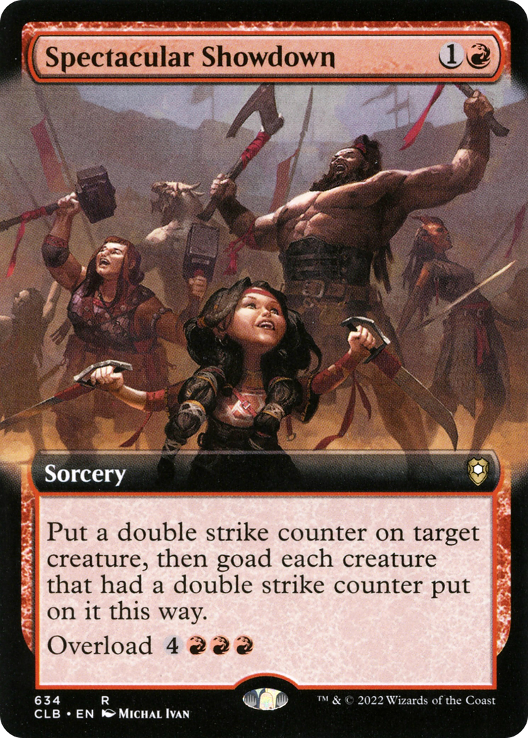 Spectacular Showdown (CLB-634) - Commander Legends: Battle for Baldur's Gate: (Extended Art) - Premium MTG Single from Wizards of the Coast - Just $0.17! Shop now at Game Crave Tournament Store