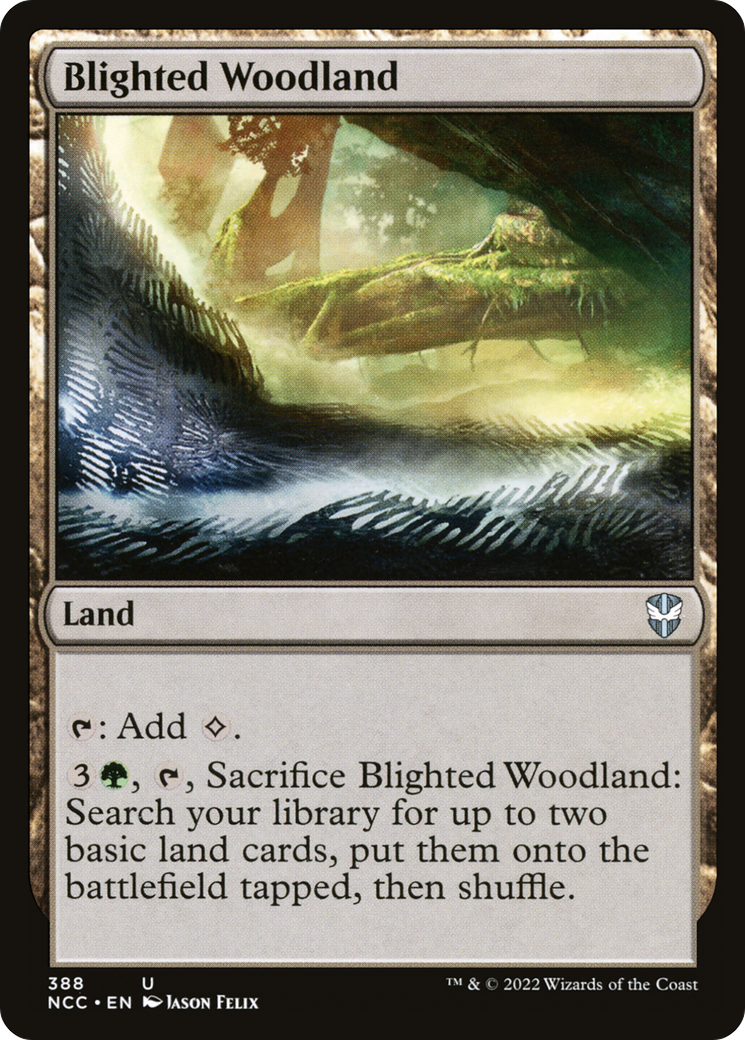 Blighted Woodland (NCC-388) - New Capenna Commander - Premium MTG Single from Wizards of the Coast - Just $0.10! Shop now at Game Crave Tournament Store