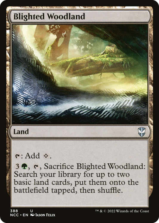 Blighted Woodland (NCC-388) - New Capenna Commander - Premium MTG Single from Wizards of the Coast - Just $0.10! Shop now at Game Crave Tournament Store