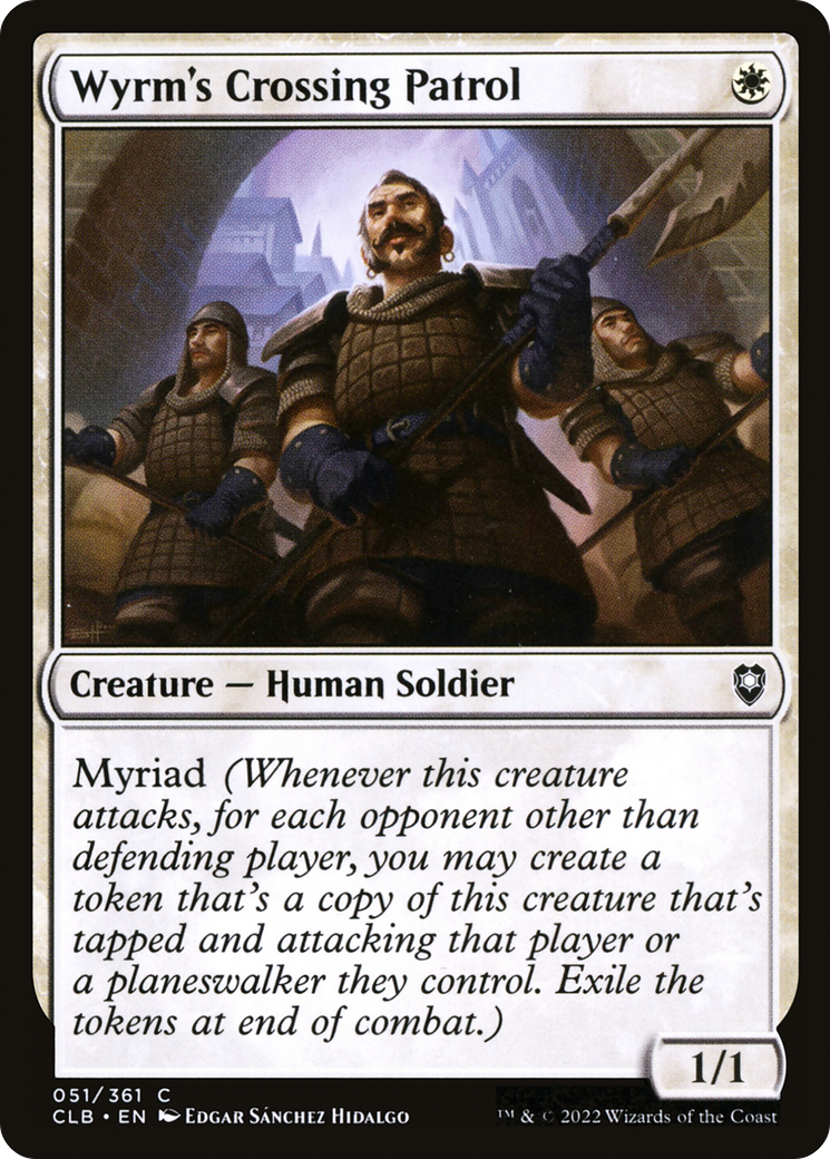 Wyrm's Crossing Patrol (CLB-051) - Commander Legends: Battle for Baldur's Gate - Premium MTG Single from Wizards of the Coast - Just $0.25! Shop now at Game Crave Tournament Store