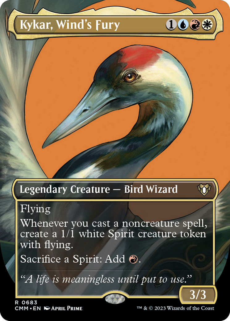 Kykar, Wind's Fury (CMM-683) - Commander Masters (Borderless) - Premium MTG Single from Wizards of the Coast - Just $0.09! Shop now at Game Crave Tournament Store