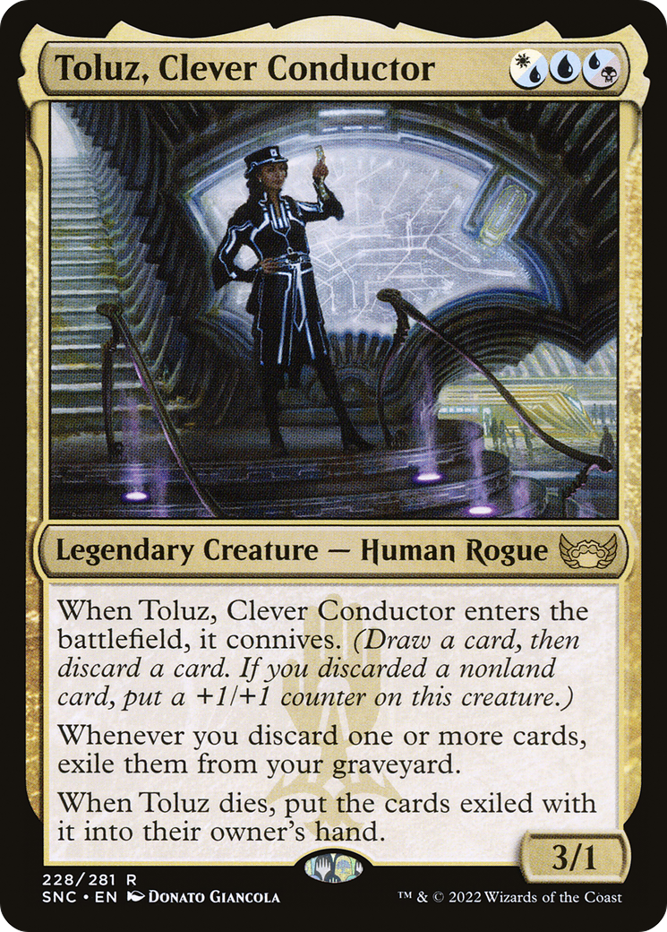 Toluz, Clever Conductor (SNC-228) - Streets of New Capenna - Premium MTG Single from Wizards of the Coast - Just $0.08! Shop now at Game Crave Tournament Store