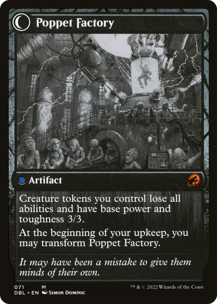 Poppet Stitcher // Poppet Factory (DBL-071) - Innistrad: Double Feature: (Double Faced Transform) - Premium MTG Single from Wizards of the Coast - Just $4.37! Shop now at Game Crave Tournament Store