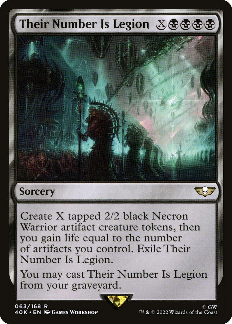 Their Number Is Legion (40K-063) - Warhammer 40,000 Commander - Premium MTG Single from Wizards of the Coast - Just $0.33! Shop now at Game Crave Tournament Store