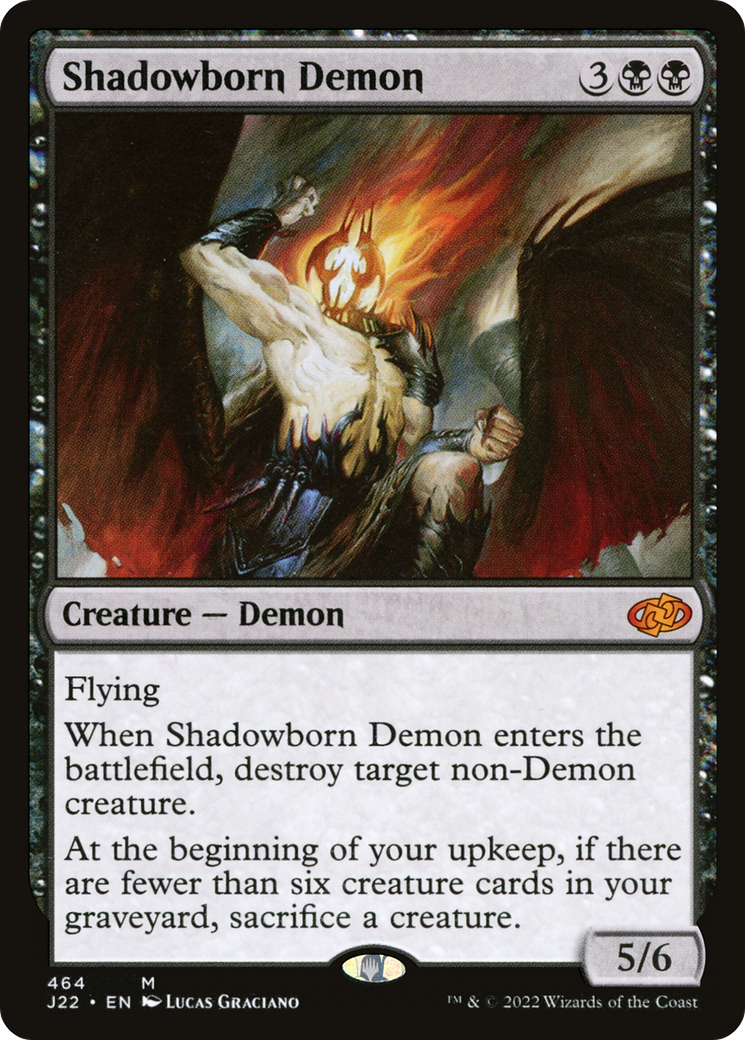 Shadowborn Demon (J22-464) - Jumpstart 2022 - Premium MTG Single from Wizards of the Coast - Just $0.32! Shop now at Game Crave Tournament Store