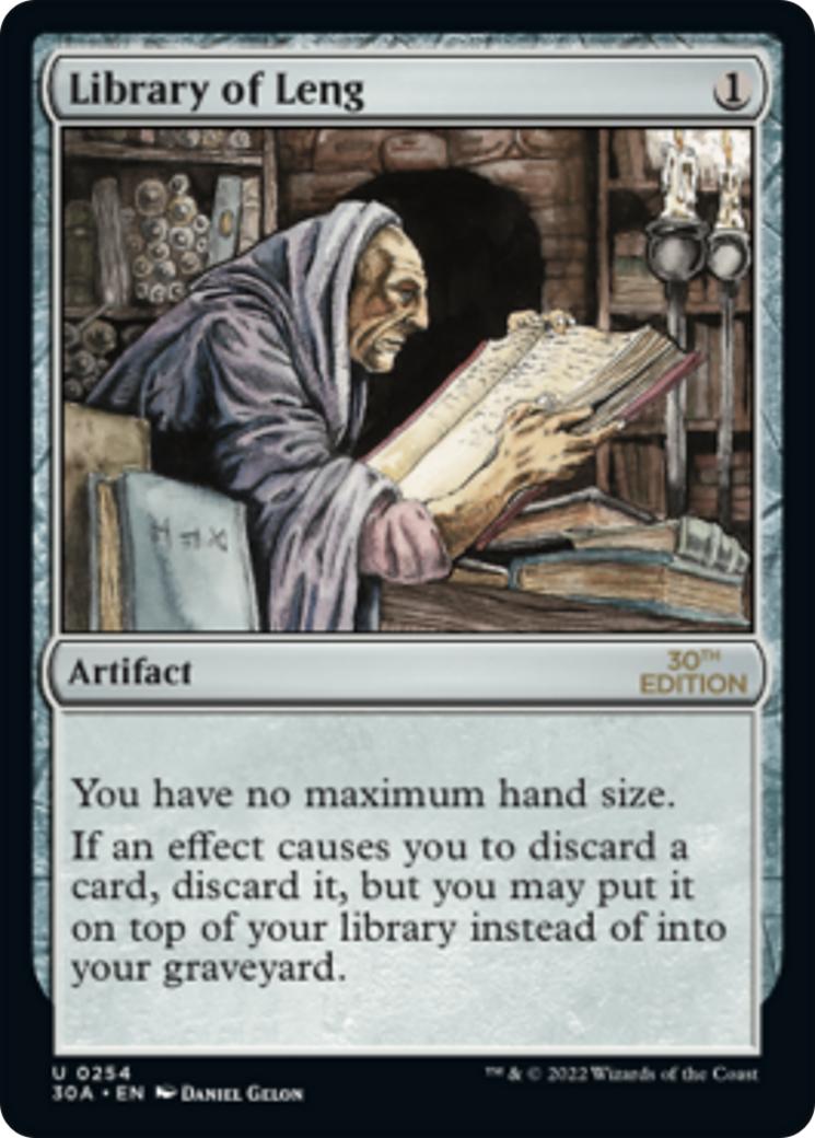 Library of Leng (30A-254) - 30th Anniversary Edition - Premium MTG Single from Wizards of the Coast - Just $5.20! Shop now at Game Crave Tournament Store