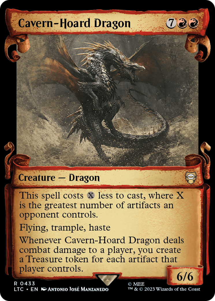 Cavern-Hoard Dragon (LTC-433) - Tales of Middle-earth Commander: (Showcase) - Premium MTG Single from Wizards of the Coast - Just $8.77! Shop now at Game Crave Tournament Store