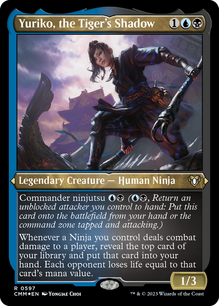 Yuriko, the Tiger's Shadow (CMM-597) - Commander Masters Etched Foil - Premium MTG Single from Wizards of the Coast - Just $1.96! Shop now at Game Crave Tournament Store