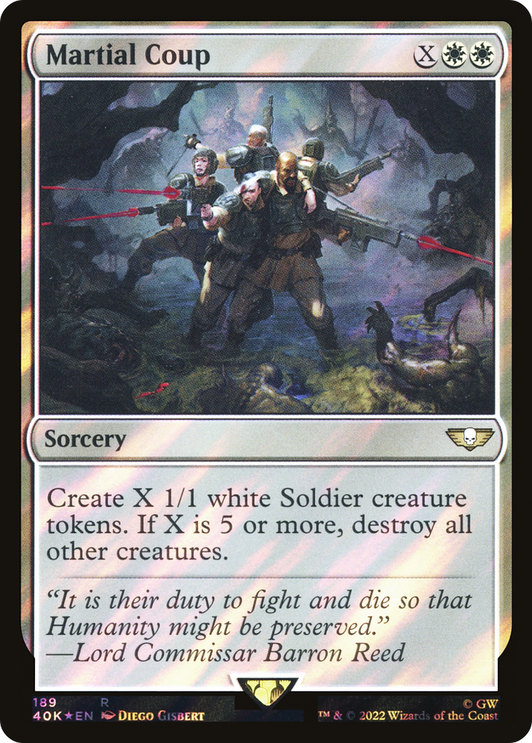 Martial Coup (40K-189★) - Warhammer 40,000 Commander Foil - Premium MTG Single from Wizards of the Coast - Just $0.22! Shop now at Game Crave Tournament Store