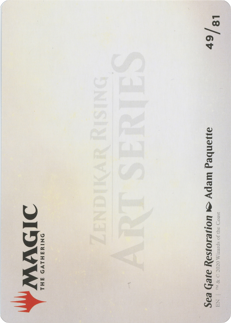 Sea Gate Restoration // Sea Gate Restoration (AZNR-049) - Zendikar Rising Art Series (Borderless) - Premium MTG Single from Wizards of the Coast - Just $0! Shop now at Game Crave Tournament Store